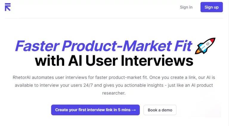 Revolutionize User Research with RhetorAI's AI Interviews