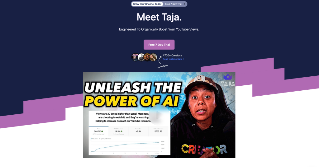 Taja.ai: AI's YouTube Transformation for Content Creators