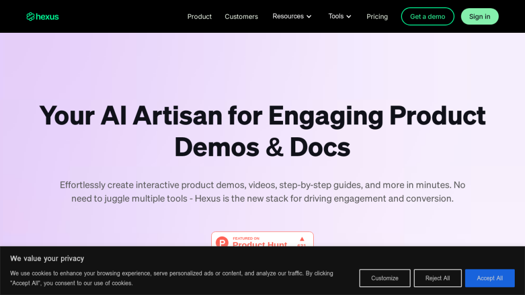 Hexus:Create Engaging Product Demos and Guides Effortlessly