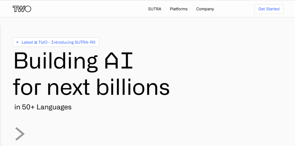 TWO AI: SUTRA Platform Transforms Multilingual AI