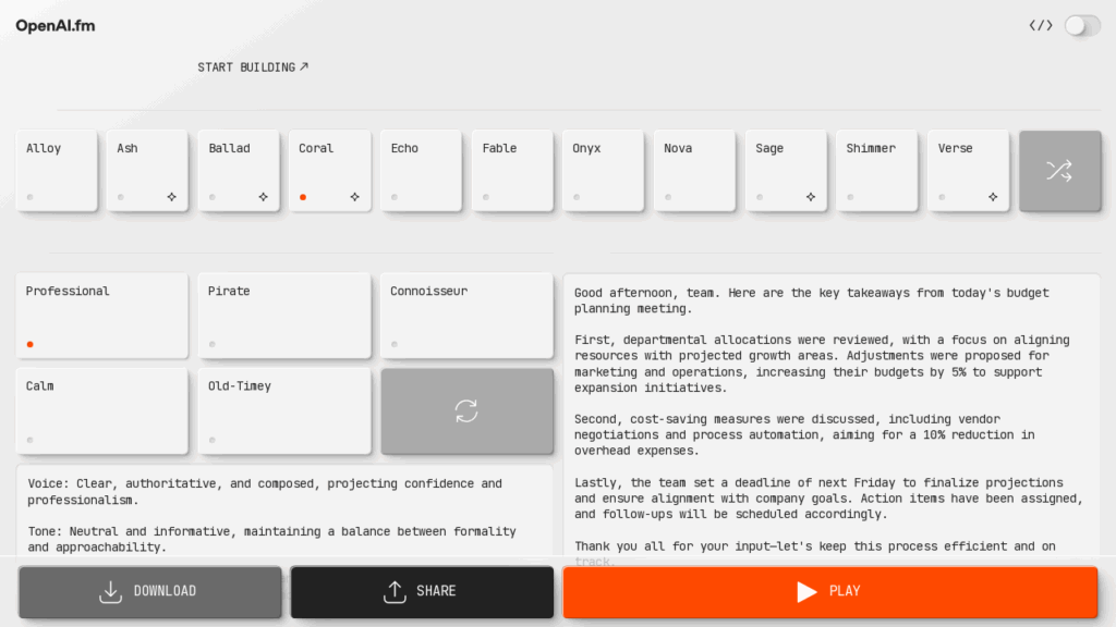 OpenAI.fm: AI Voice Technology Benchmarks and Implementation
