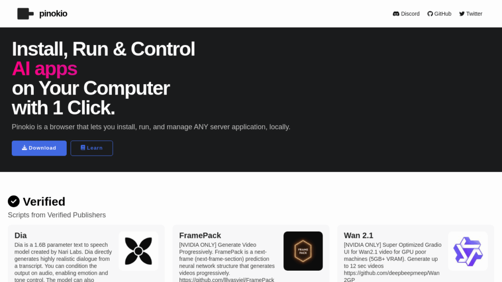 Pinokio: Powerful Local AI Browser For Seamless Deployment